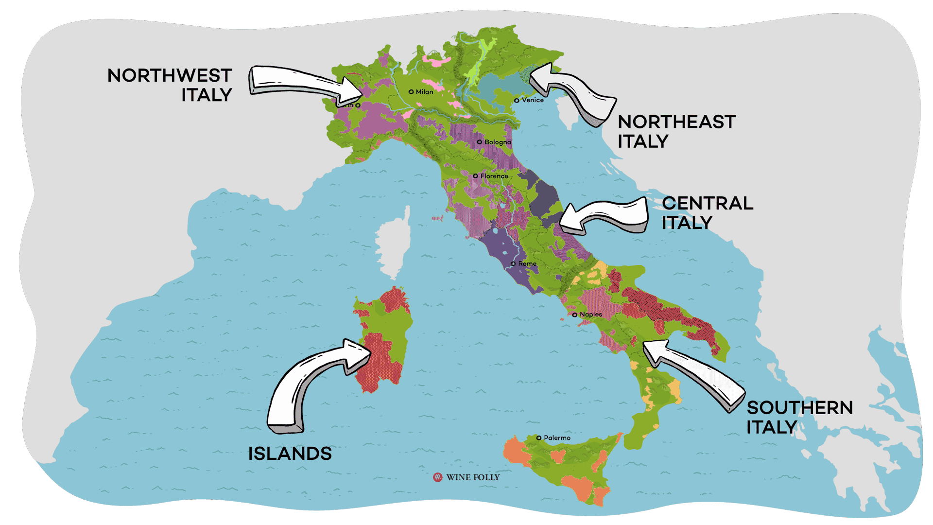 Wine Folly - Italian Wine Course Map of Regions