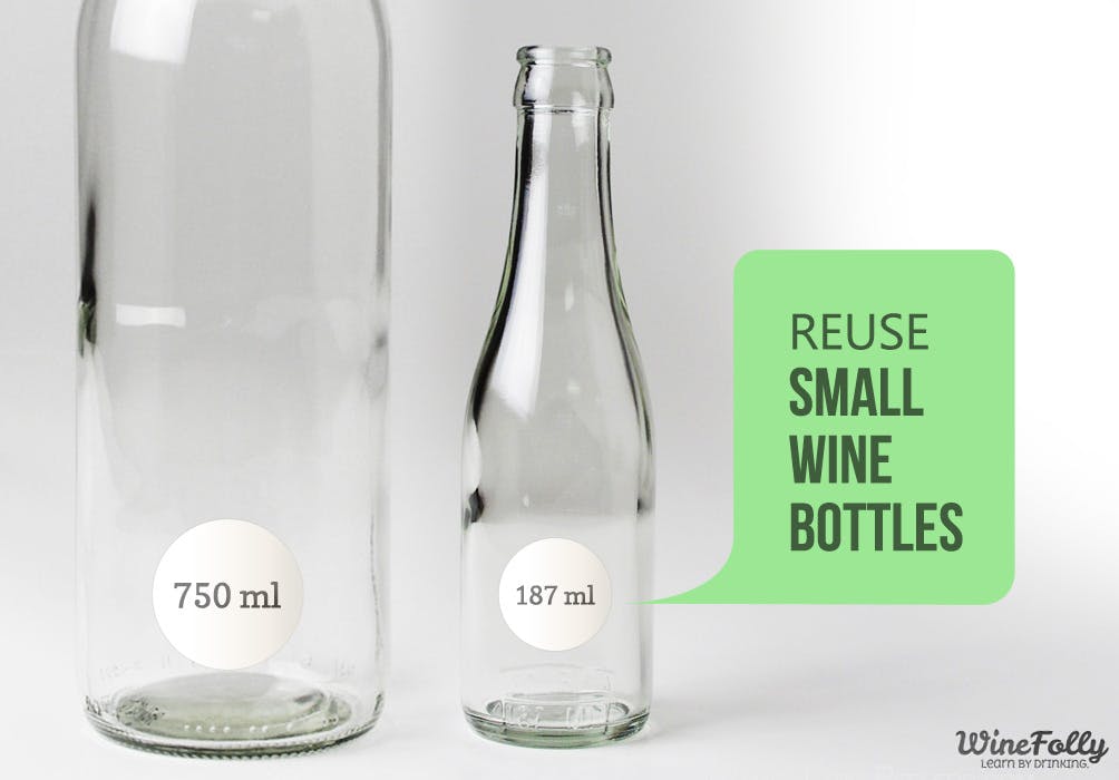 Cover Image for Single Serving Tip: Reuse Small Wine Bottles