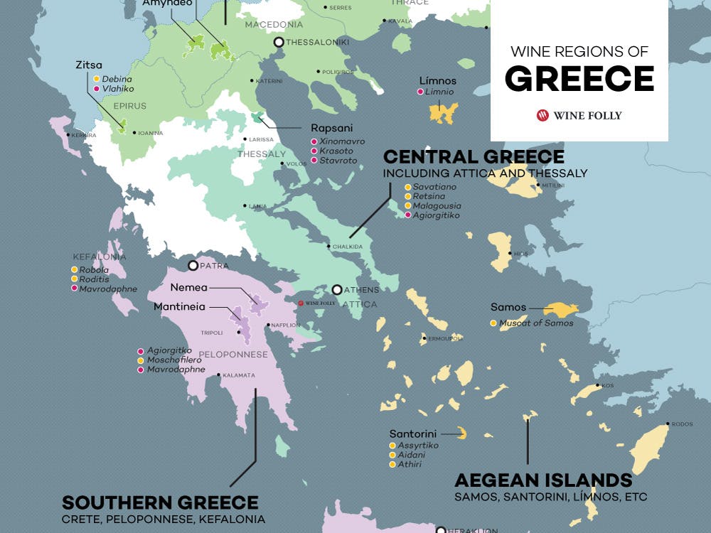Cover Image for The Wine Regions of Greece (Maps)