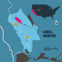 Howell Mountain Napa AVA map