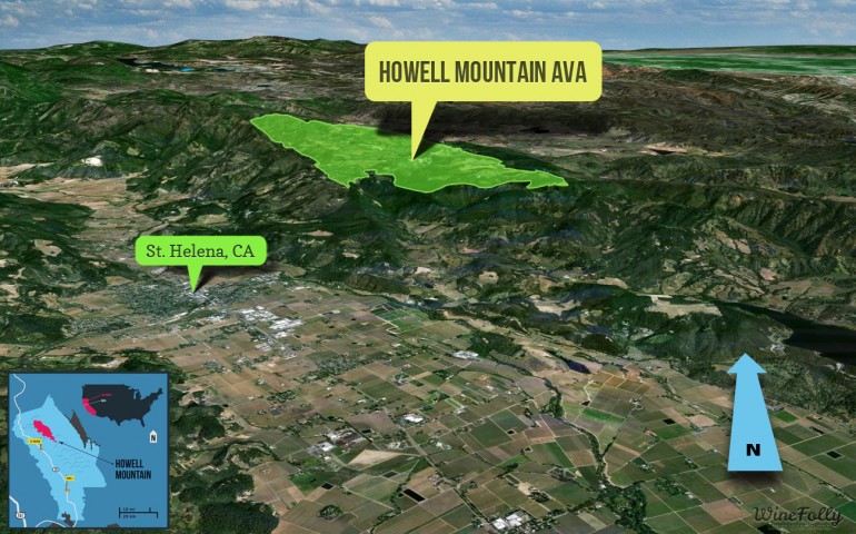 howell mountain wine region map napa