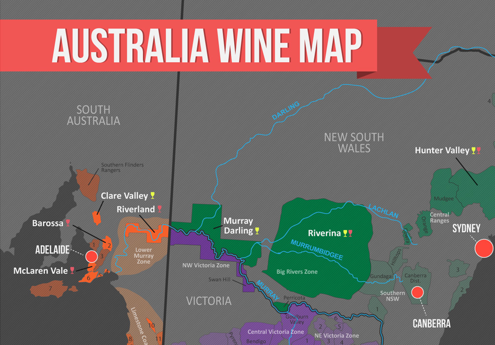 Australia Wine Regions Map Excerpt 