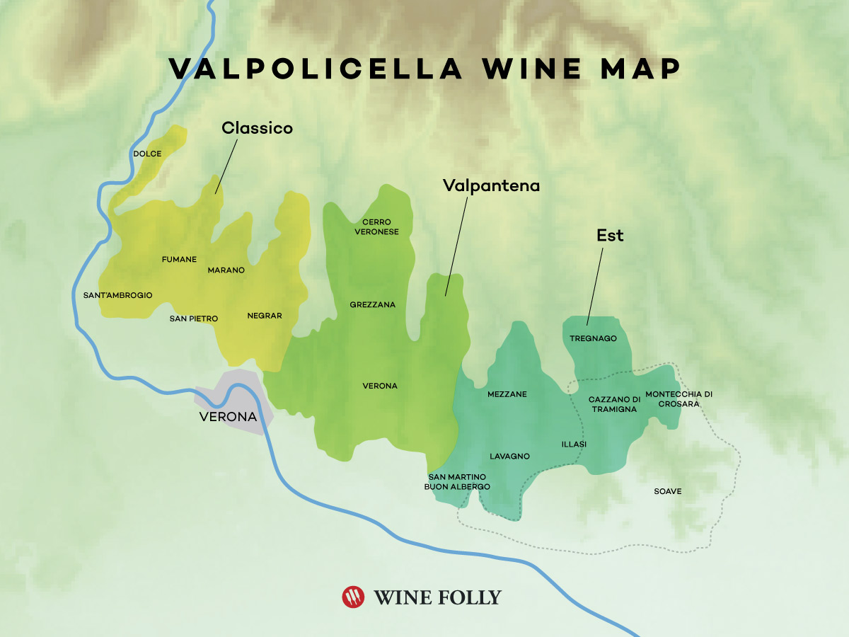 Amarone della Valpolicella Wine Region map by Wine Folly