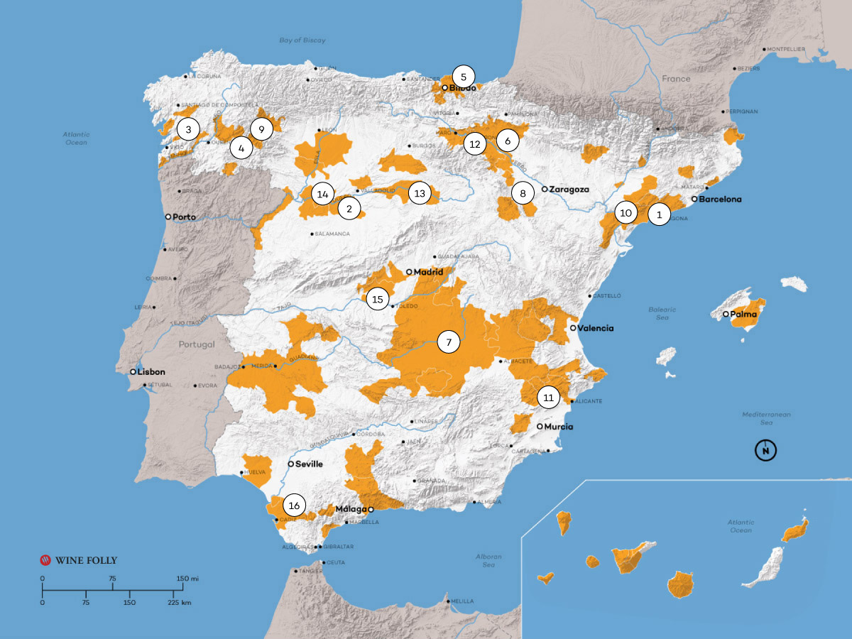 spanish wine maps