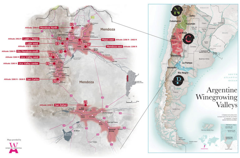 Mendoza Wine Country, detailed sub-regional comparison by Wine Folly