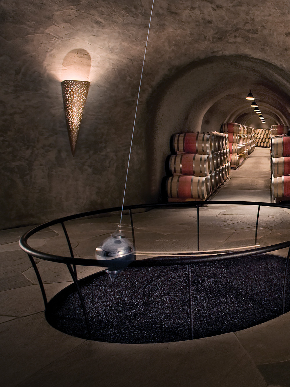 The Foucault pendulum at Stag's Leap Wine Cellars