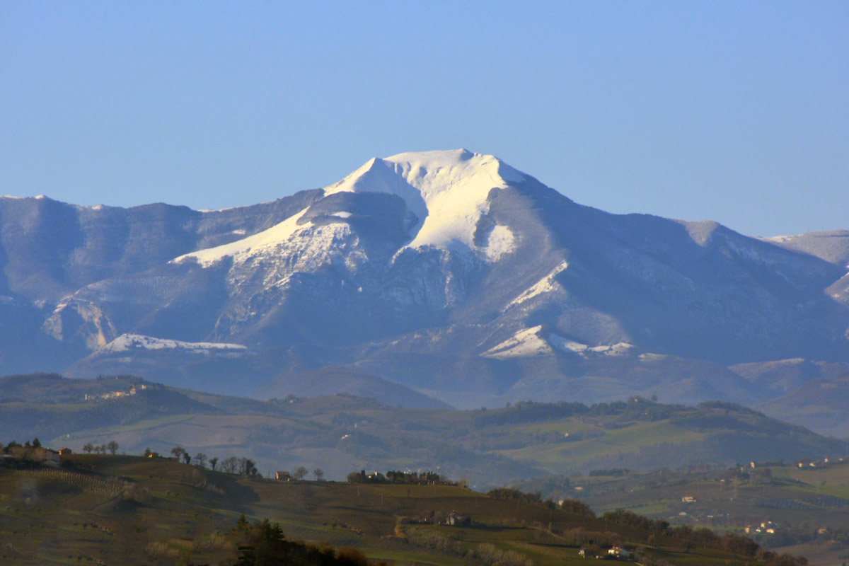 Monte Catria above Marche, Italy.
