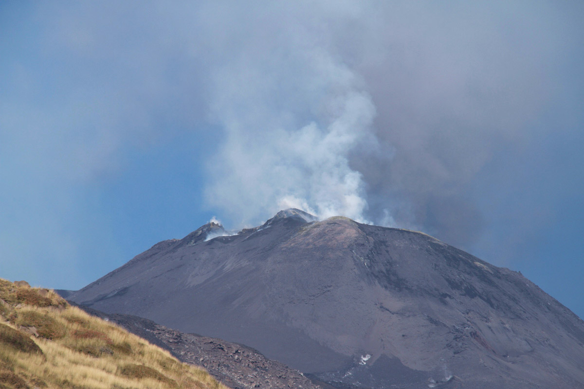 The volcano Mount Etna in Italy.